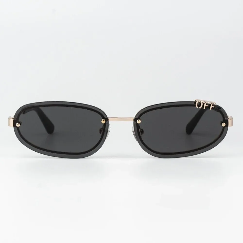 SALE!! Off-White MIAMI Men Sunglasses Gold Grey OERI13M MIAMI 7607 NEW AUTHENTIC